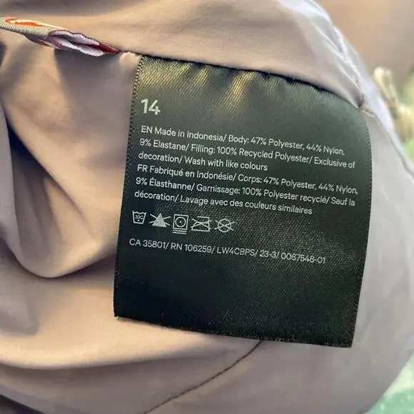 Lululemon hooded insulated wrap size 14 Heathered light orbit Primaloft 2023 - Picture 4 of 15